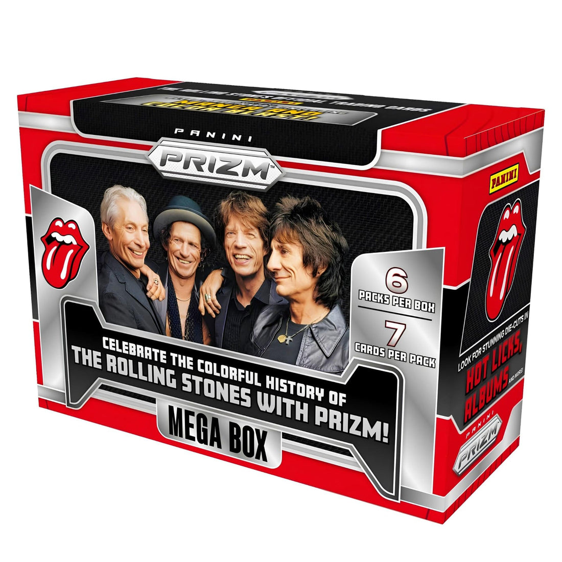 Panini 2024 Prizm The Rolling Stones Mega Box - sealed music trading cards, 6 packs of 7 cards - view 1