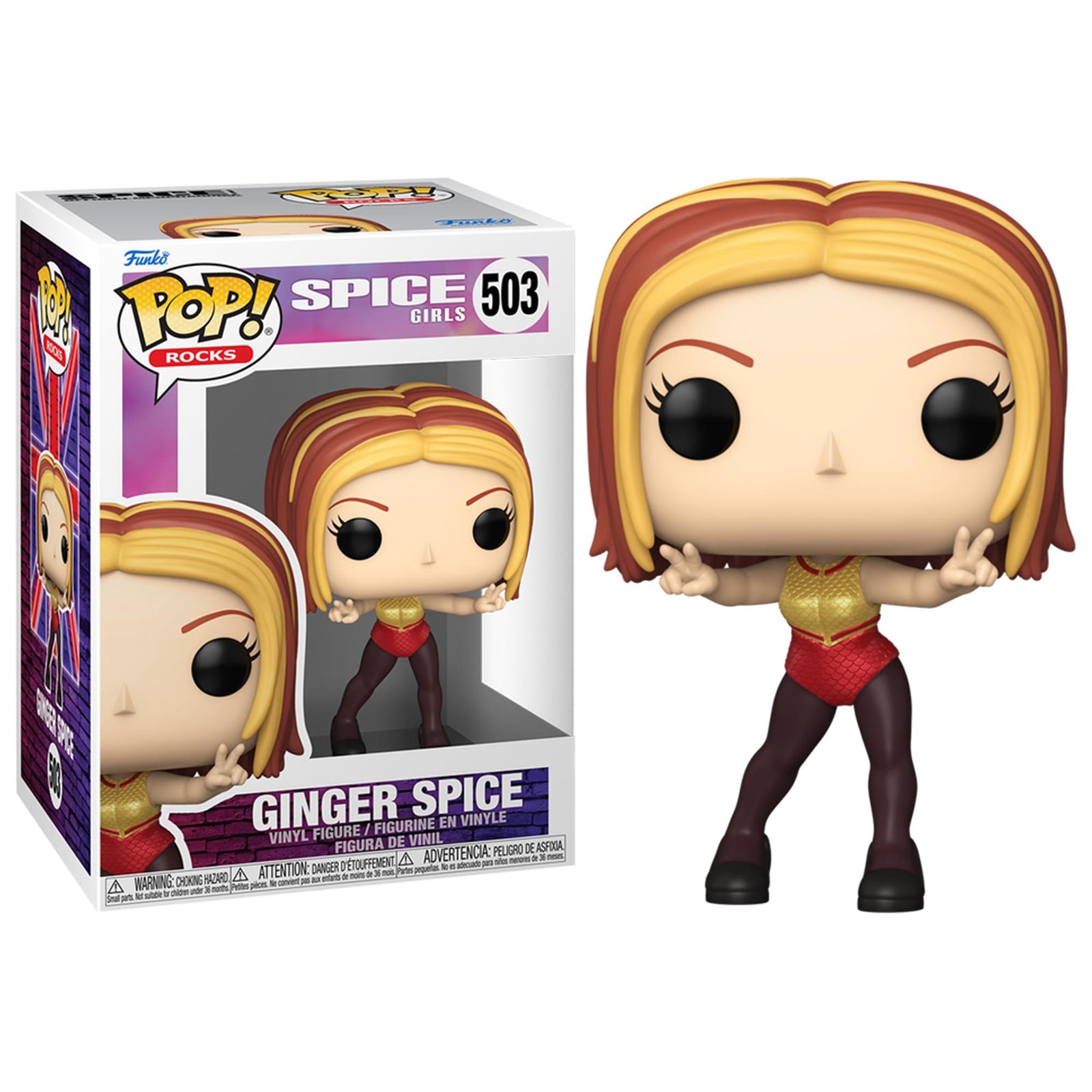 Funko Ginger Spice Wannabe - Pop! Rocks vinyl figure #503, Spice Girls, 4 inch - view 1