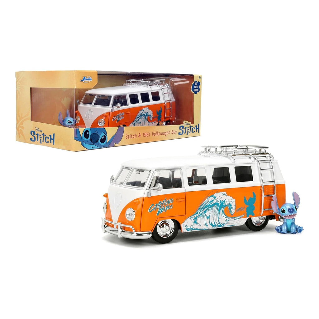 Jada Toys Hollywood Rides Lilo & Stitch 1961 Volkswagen Bus - 1:24 die-cast vehicle with Stitch figure - view 2