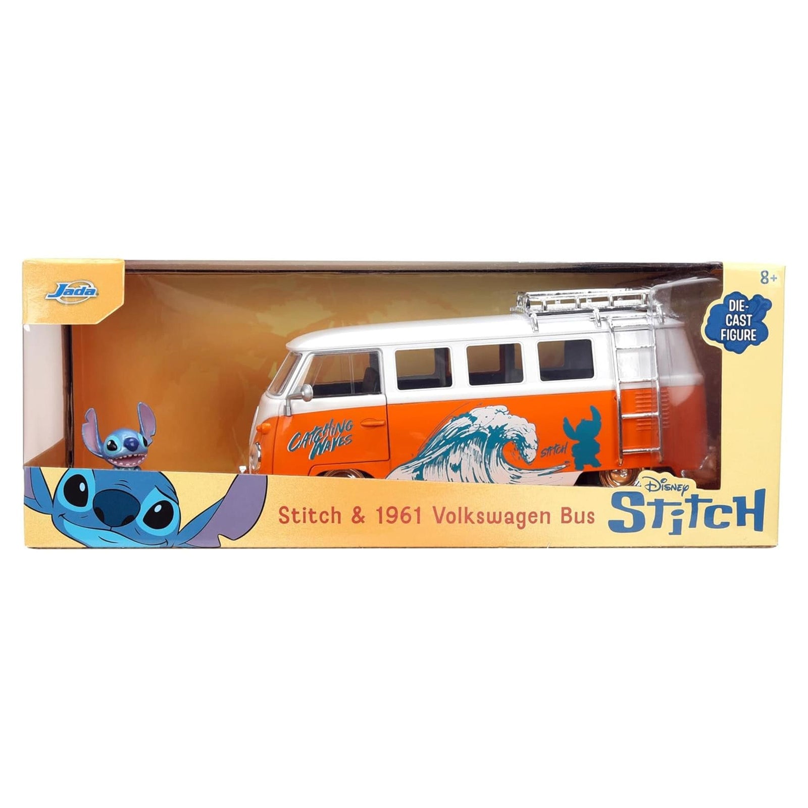 Jada Toys Hollywood Rides Lilo & Stitch 1961 Volkswagen Bus - 1:24 die-cast vehicle with Stitch figure - view 3