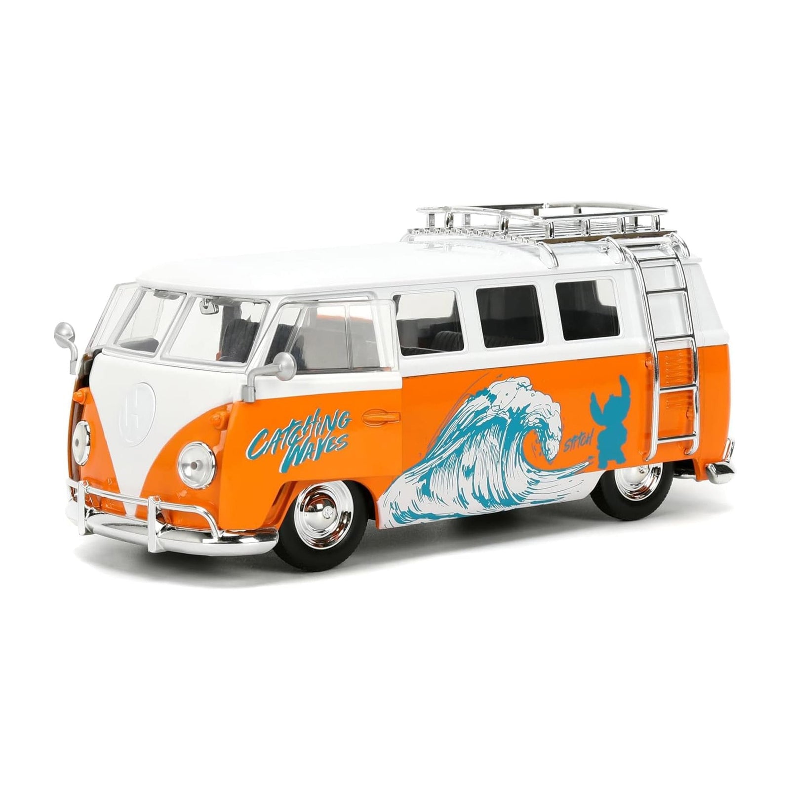 Jada Toys Hollywood Rides Lilo & Stitch 1961 Volkswagen Bus - 1:24 die-cast vehicle with Stitch figure - view 4