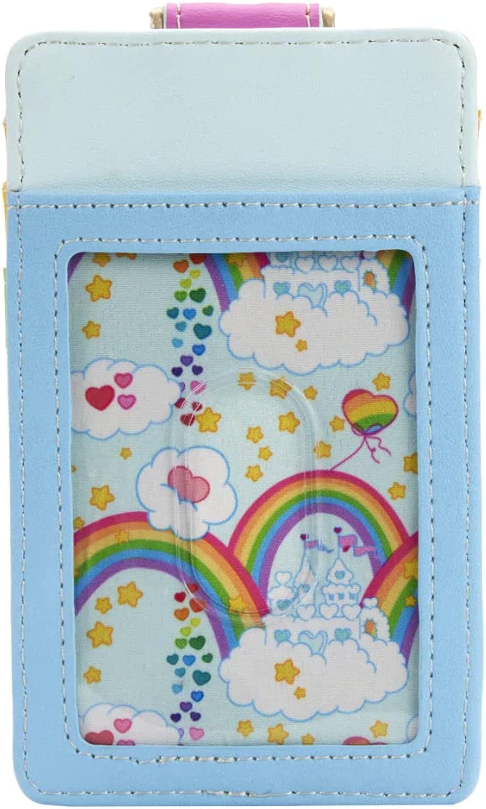 Loungefly Care Bears Funshine Bear Rainbow Swing Card Holder - faux leather wallet with four card slots, 3 x 5 inches - view 2