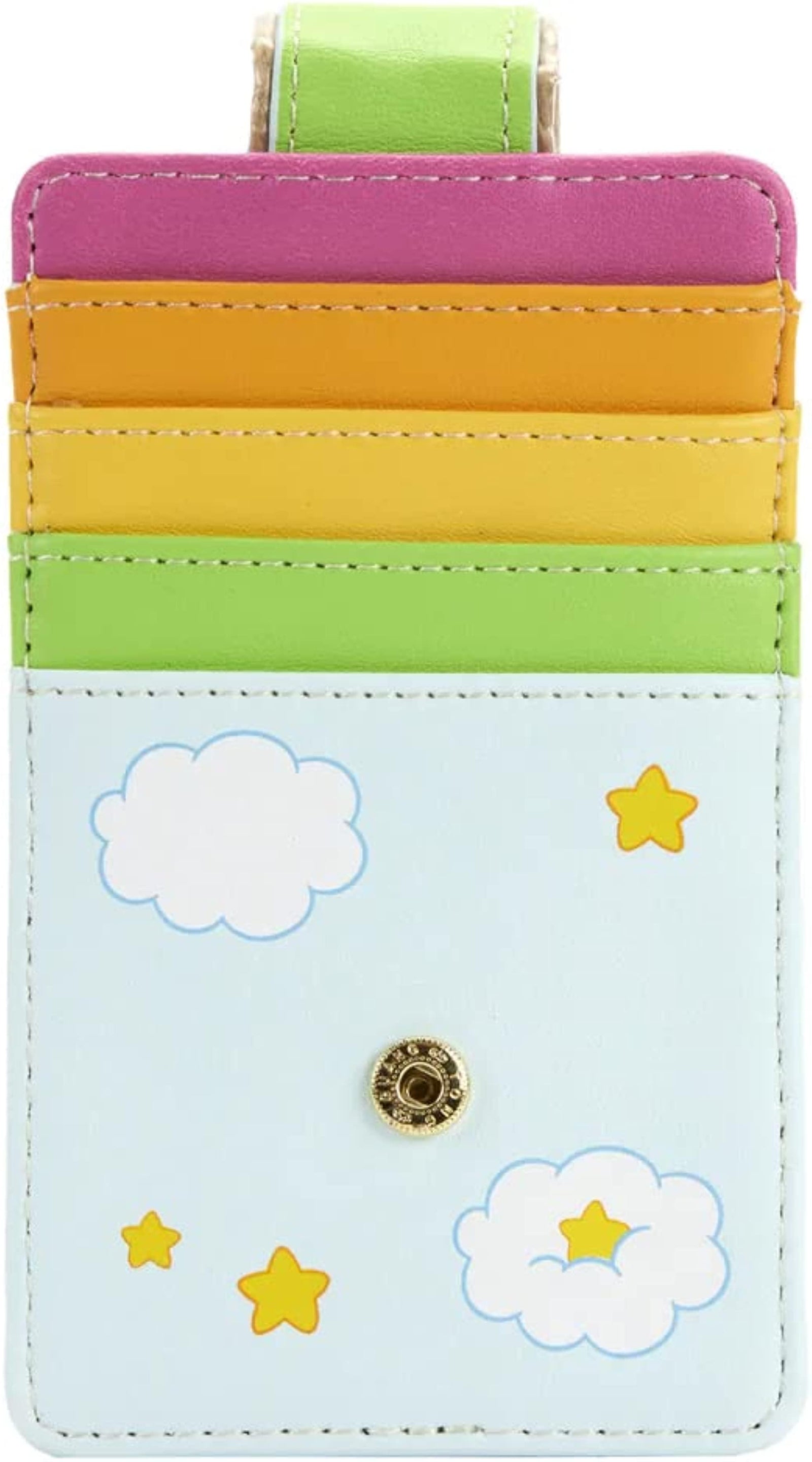 Loungefly Care Bears Funshine Bear Rainbow Swing Card Holder - faux leather wallet with four card slots, 3 x 5 inches - view 3