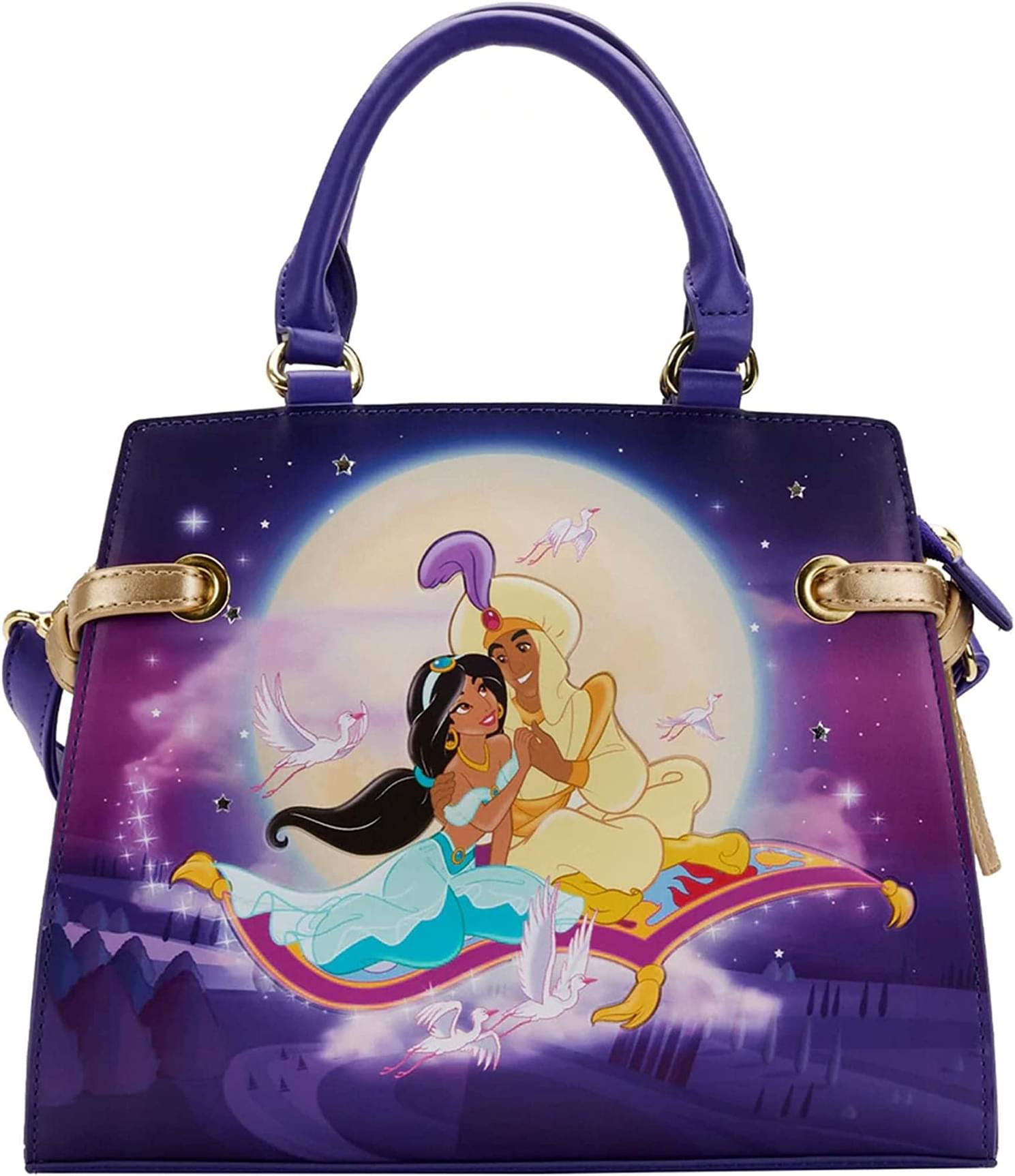 Loungefly Disney Aladdin 30th Anniversary Crossbody Bag - faux leather purse, 10.5 x 8.5 x 4 inches - view 1