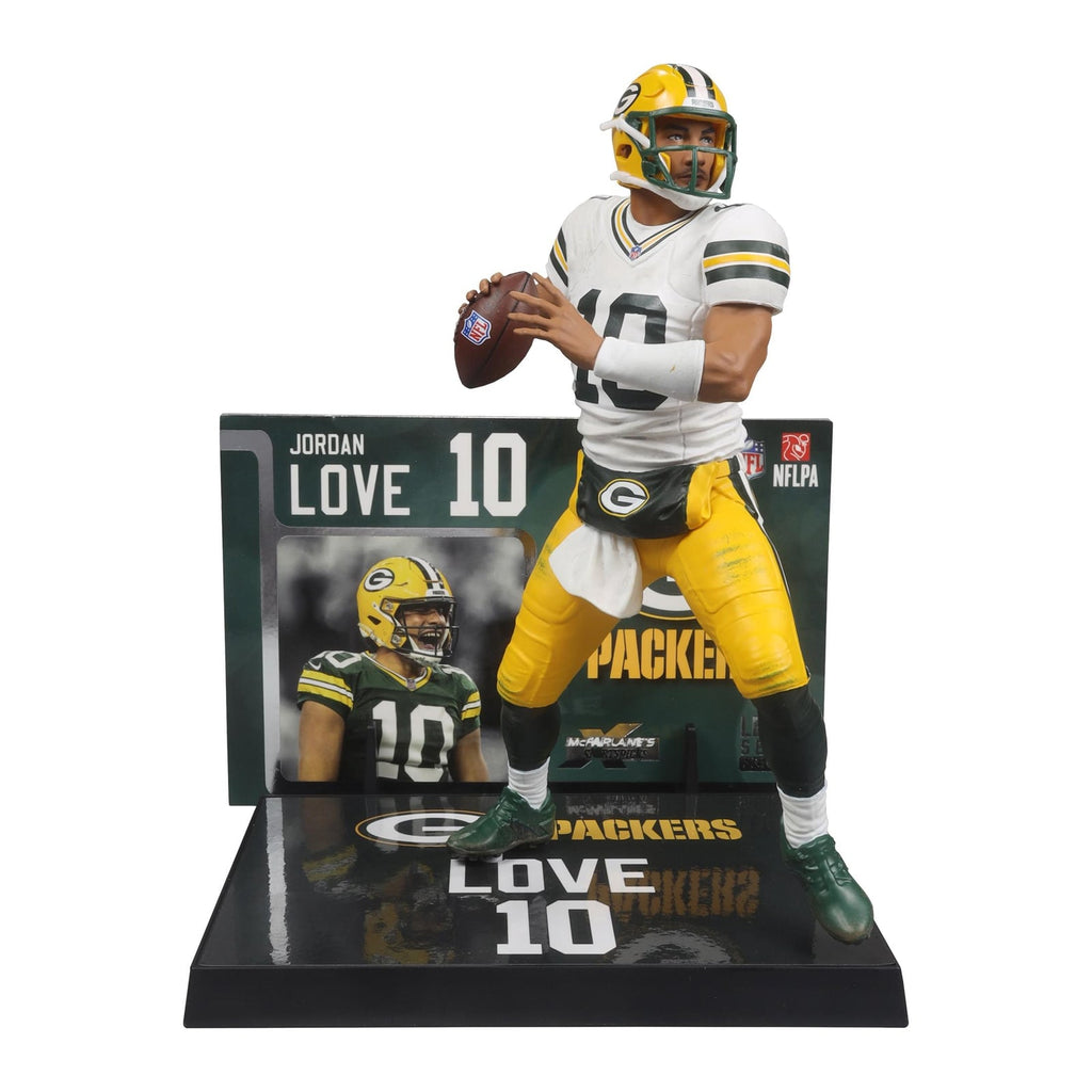 McFarlane Toys Jordan Love Green Bay Packers - SportsPicks 7-inch posed figure, Platinum Edition chase - view 1