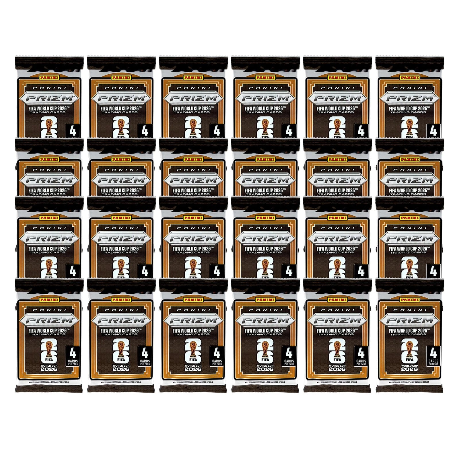 Panini 2026 Prizm FIFA World Cup Soccer Counter Display Box - sealed soccer cards, 24 packs of 4 - view 3