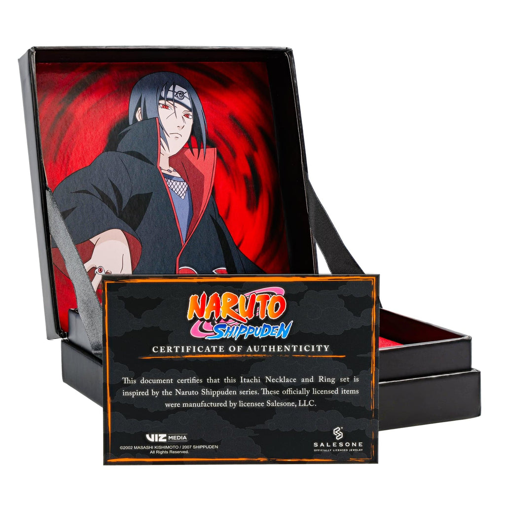SalesOne Naruto Shippuden Itachi Uchiha Necklace and Ring Set - licensed replica jewelry box set, adjustable ring sizes 9 to 13 - view 3