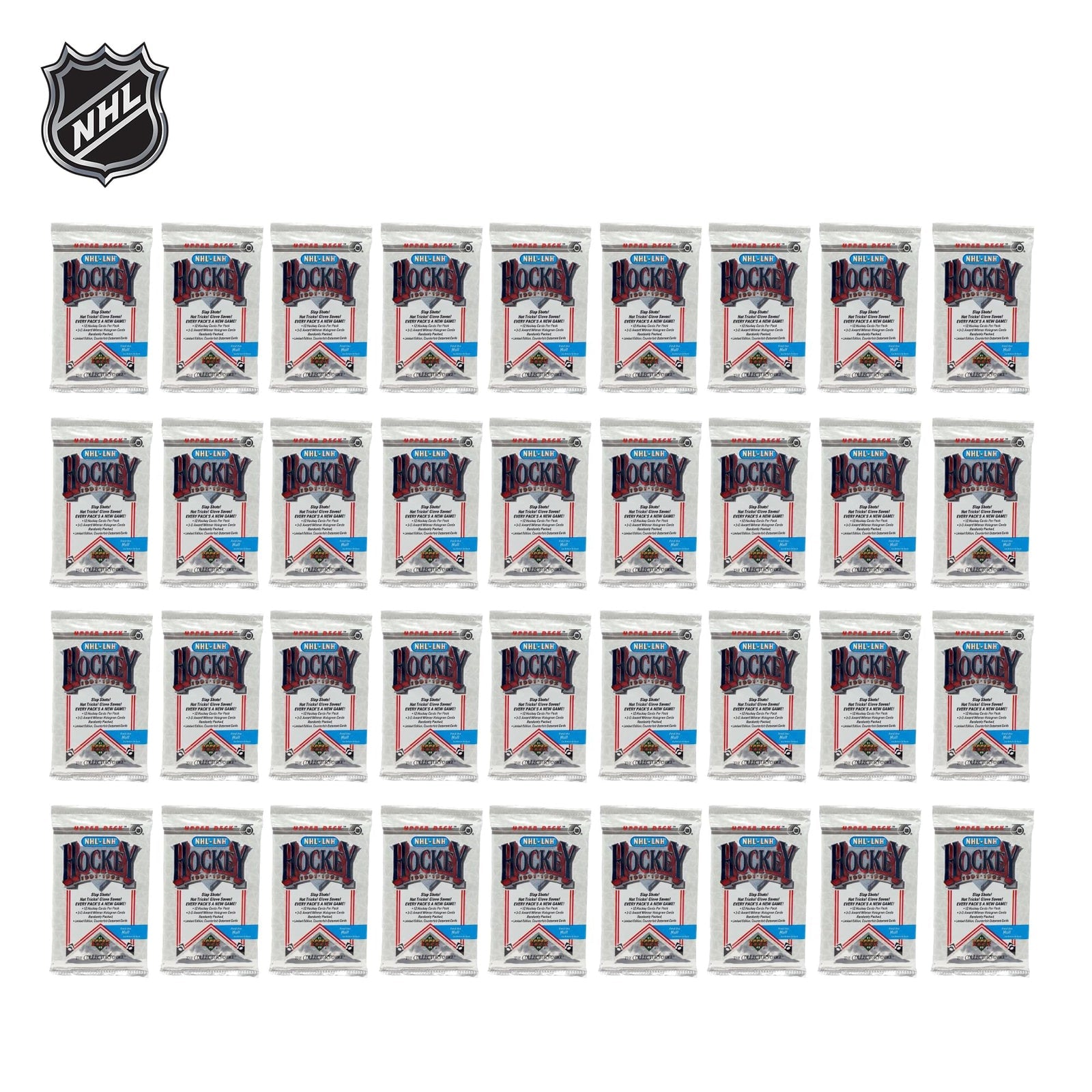 Upper Deck 1991-92 NHL Hockey English Low Series Wax Box - sealed hockey cards, 36 packs of 12 - view 2